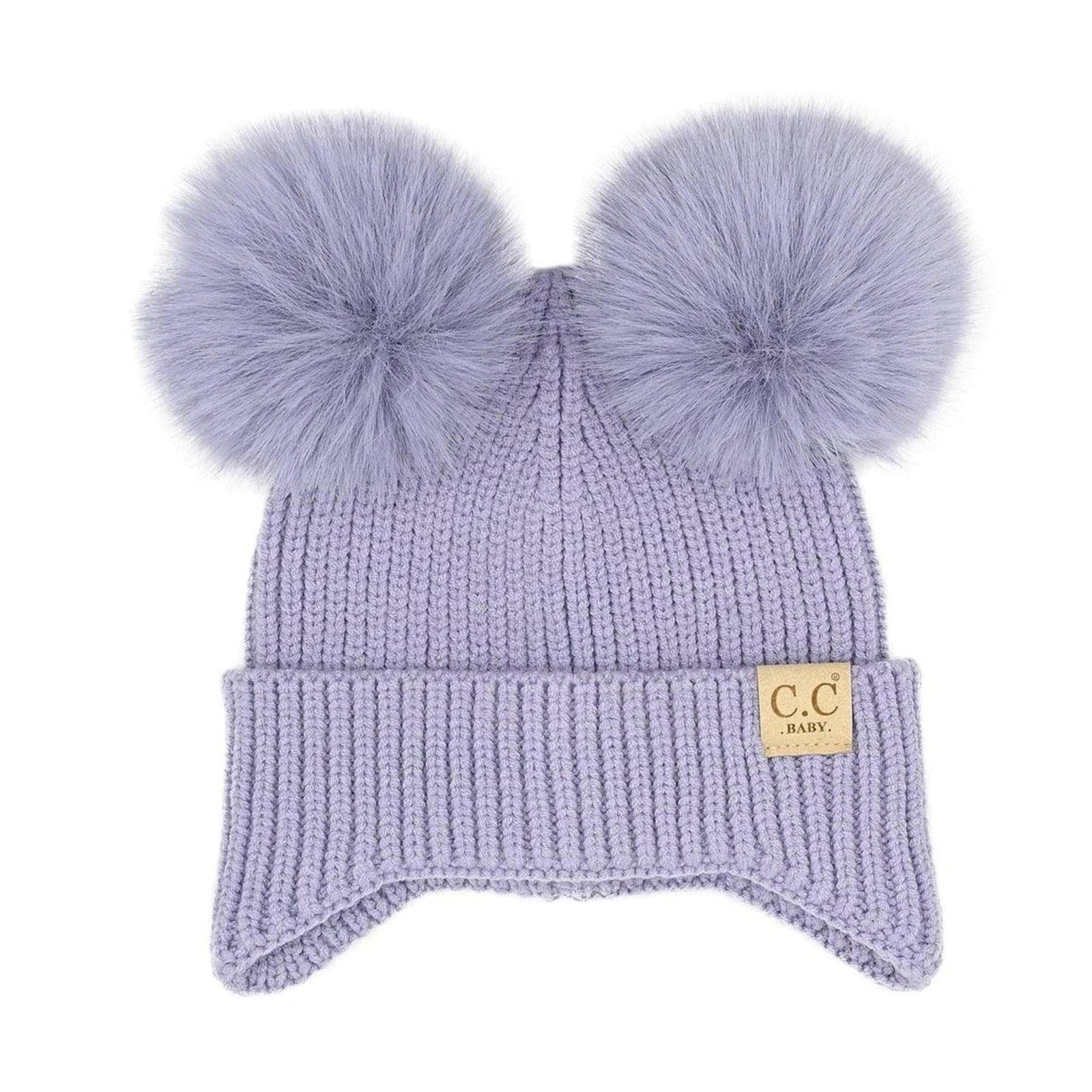 CC Toasty and Warm Ear Flap Double Pom Baby Beanie - Truly Contagious