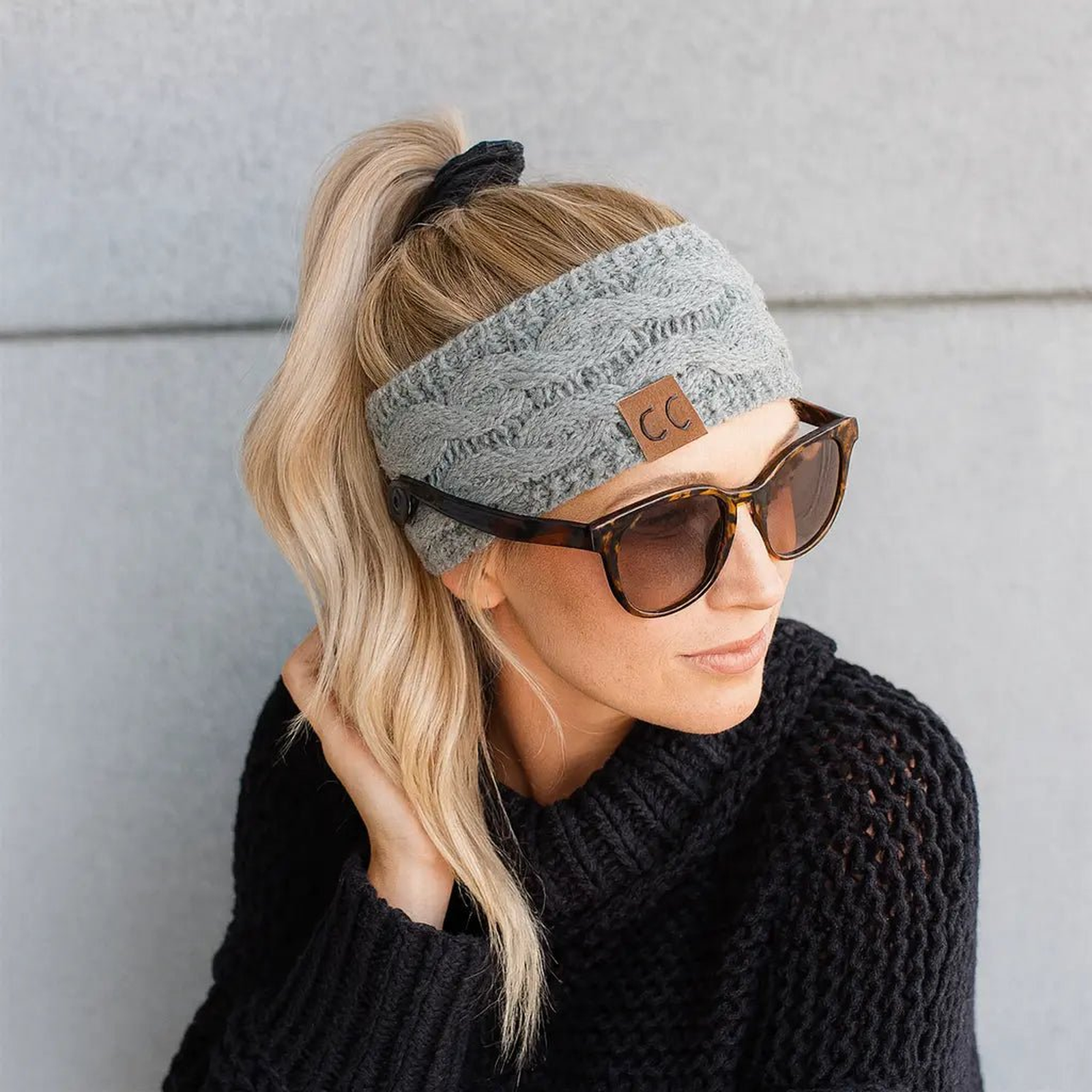 CC® Ultra Soft Knit Head Wrap with Side Buttons - Versatile Ear Warmer for Glasses or Style - Truly Contagious