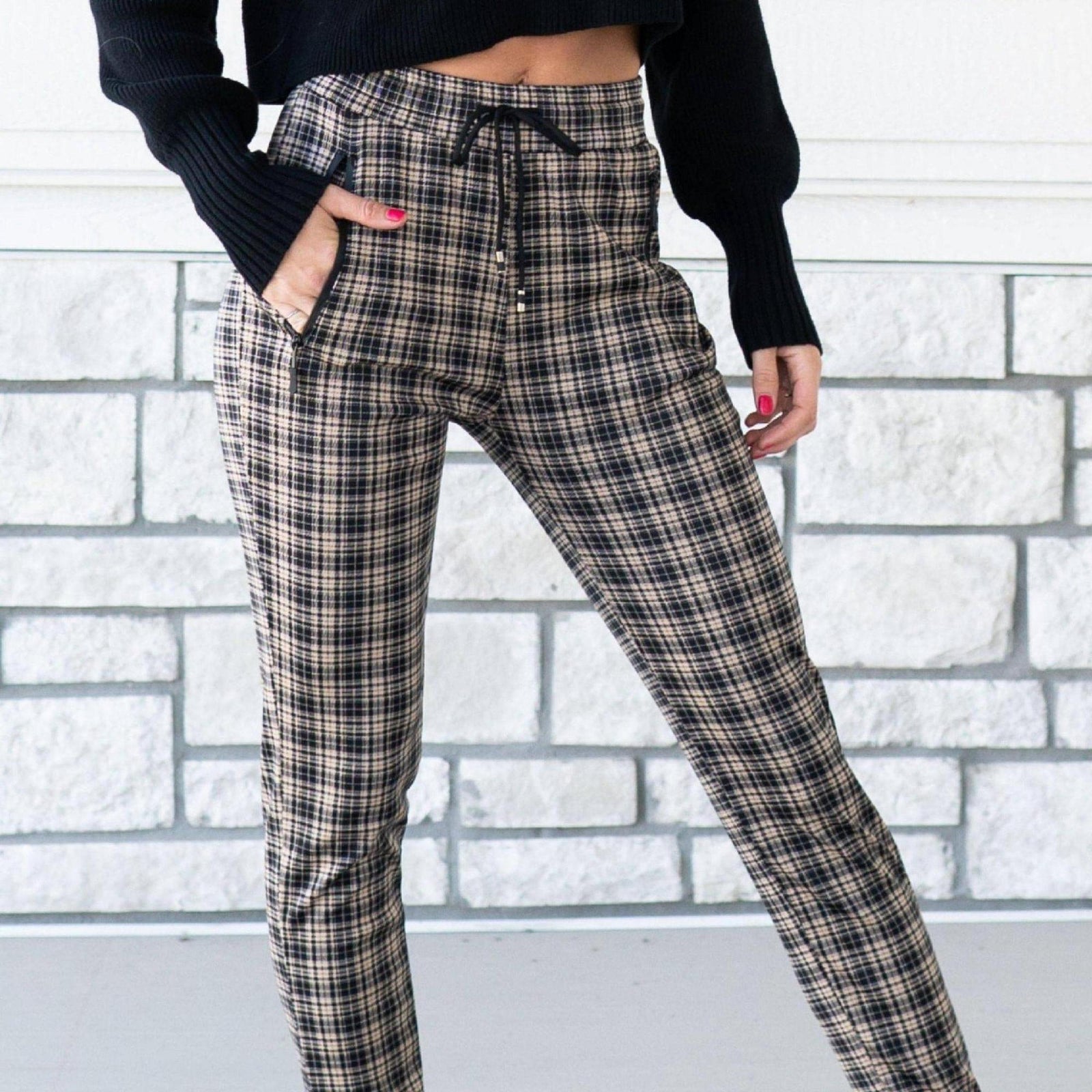 Comfy Plaid Print Dress Pant - Truly Contagious