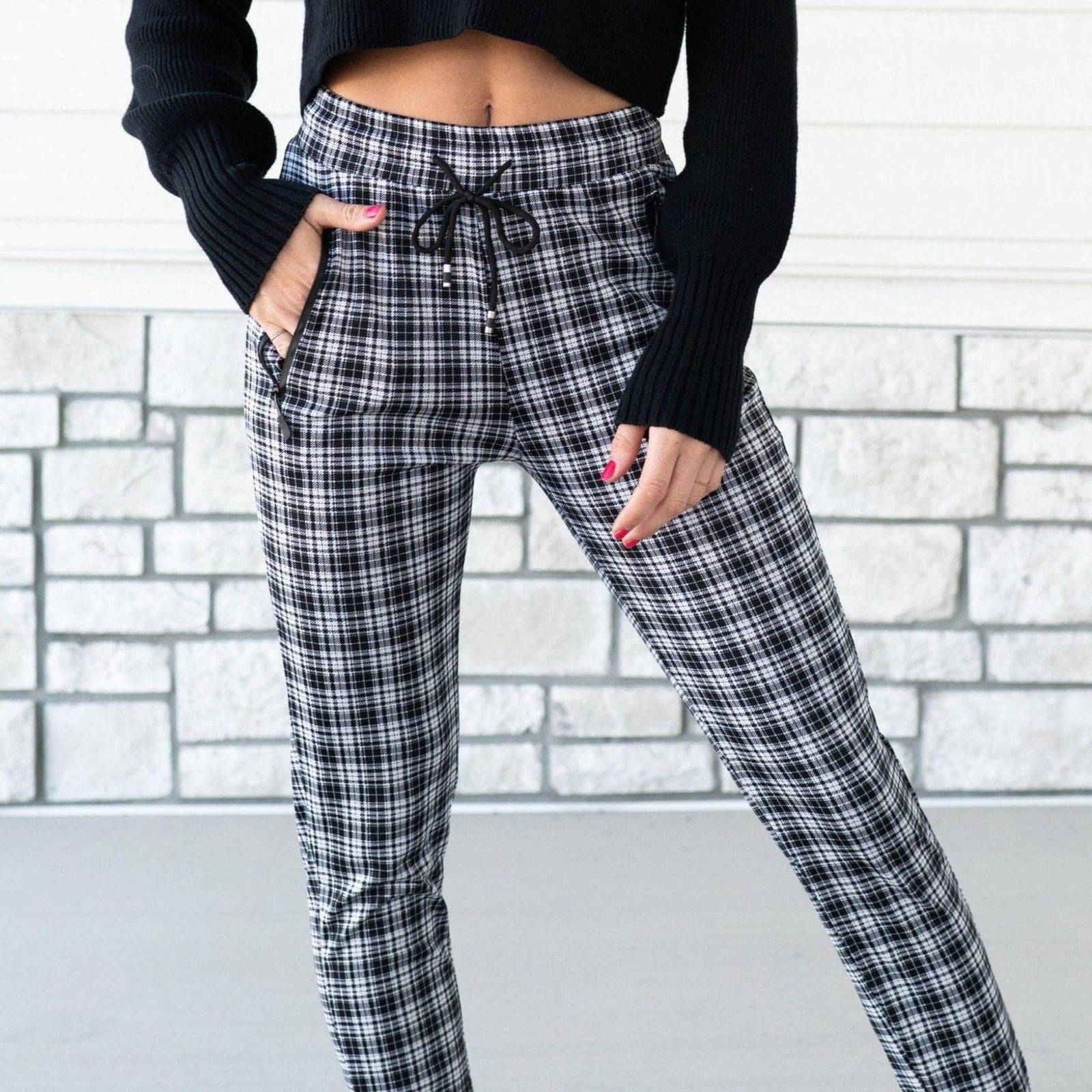 Comfy Plaid Print Dress Pant - Truly Contagious