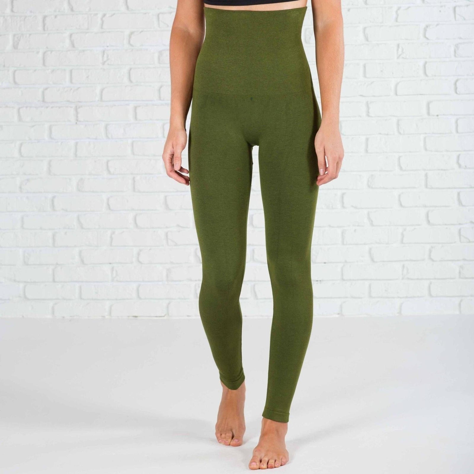 Compression Non - Lined Tummy Control Leggings (Yelete) - Truly Contagious