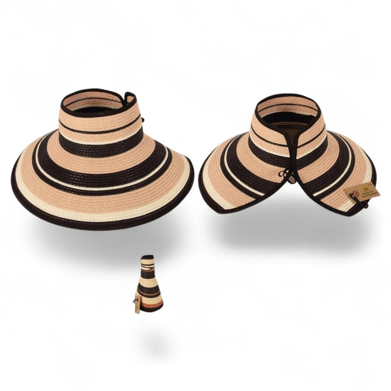 Easy Rollable Straw Visor Hat - Truly Contagious