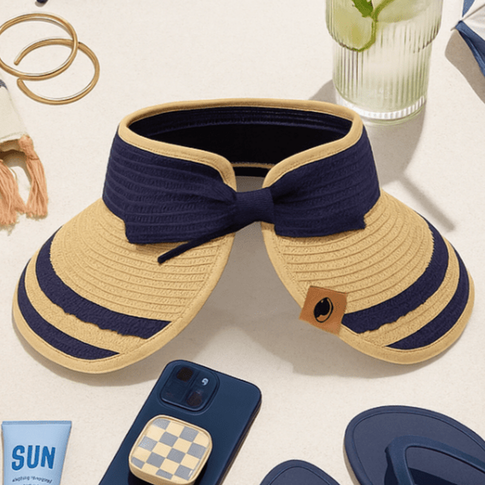 Easy Rollable Straw Visor Hat - Truly Contagious