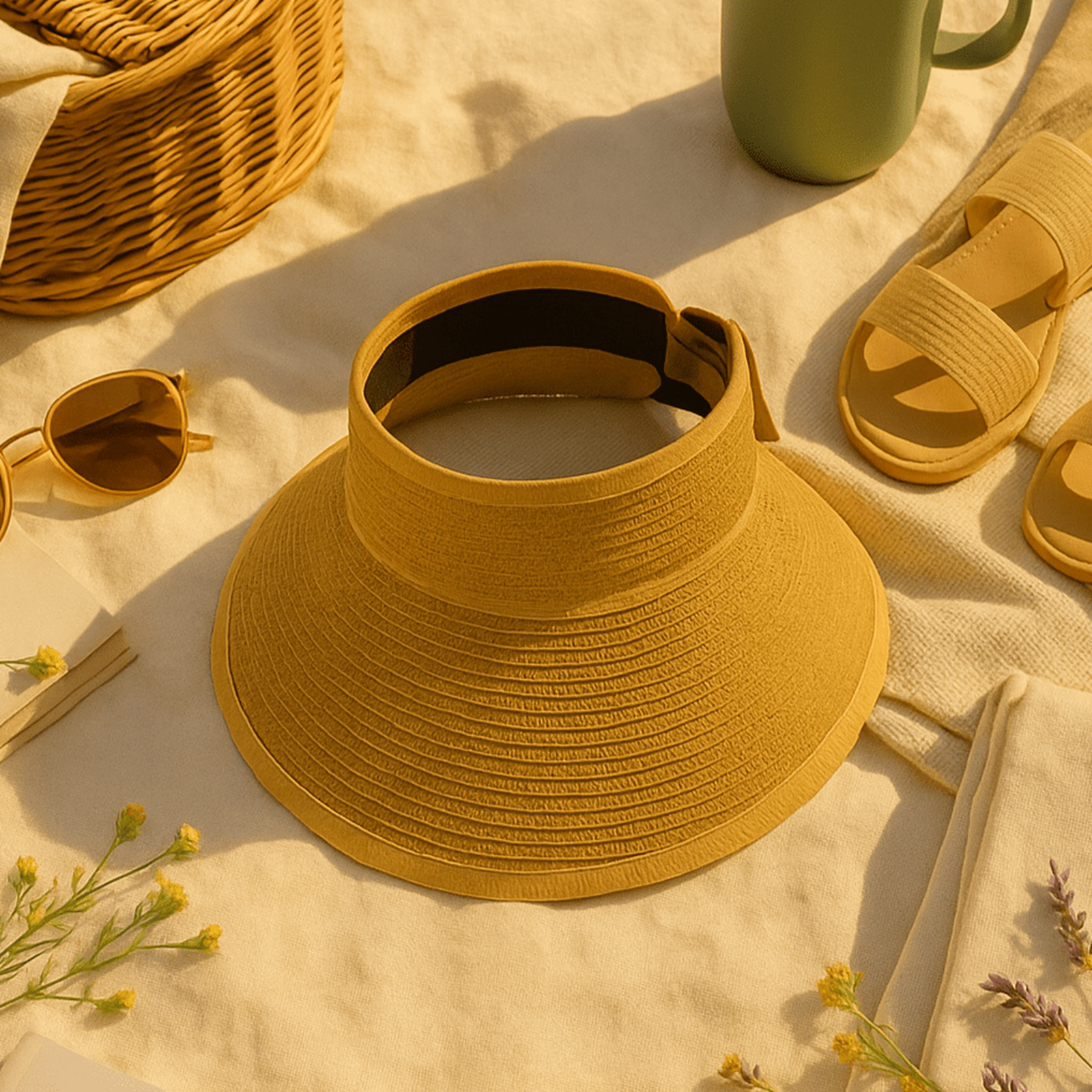 Easy Rollable Straw Visor Hat - Truly Contagious