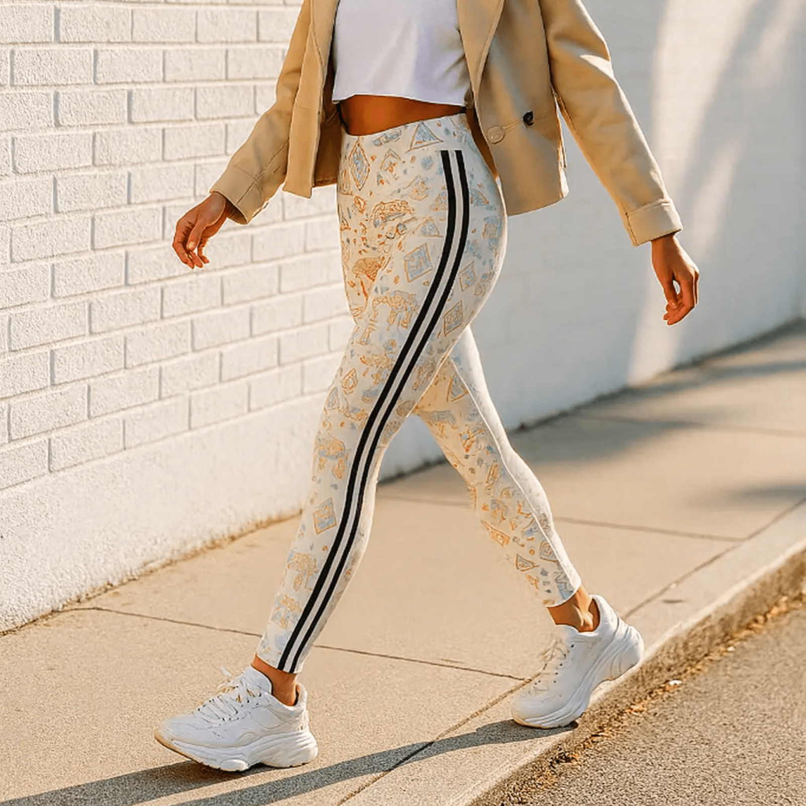 Ultra - Soft Buttery Leggings with Fashion Stripe – Floral, Paisley, Ikat, Patchwork & More Prints - Truly Contagious