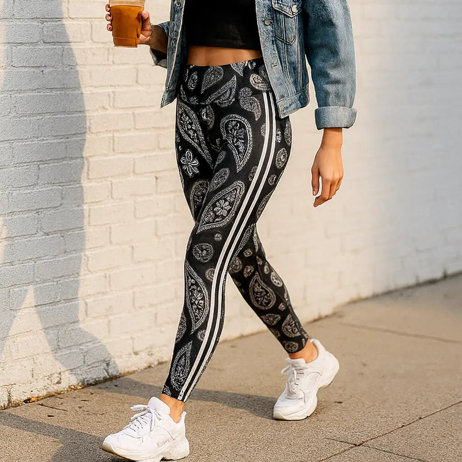 Ultra - Soft Buttery Leggings with Fashion Stripe – Floral, Paisley, Ikat, Patchwork & More Prints - Truly Contagious