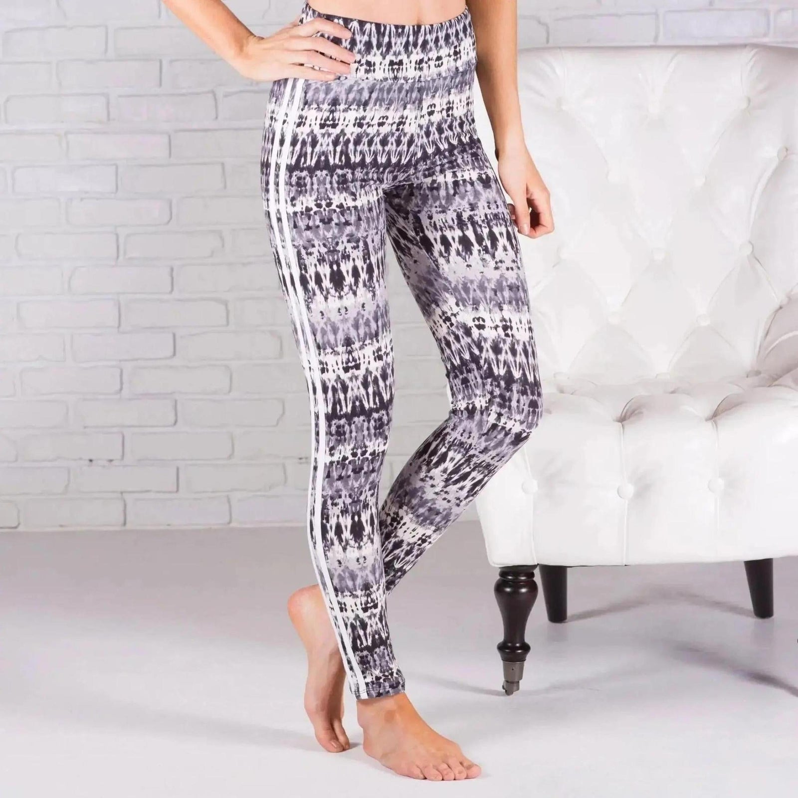 Ultra Soft Printed Leggings w/ Stripe (New Mix) - Truly Contagious
