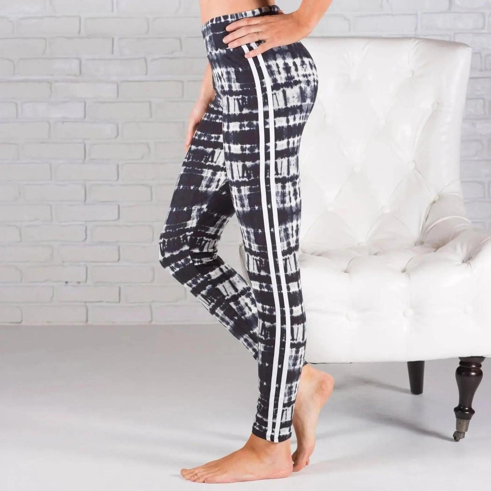 Ultra Soft Printed Leggings w/ Stripe (New Mix) - Truly Contagious