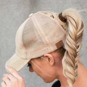 CC Multi Level Criss-Cross Pony Cap | Adult and Kid Sizes - Truly Contagious