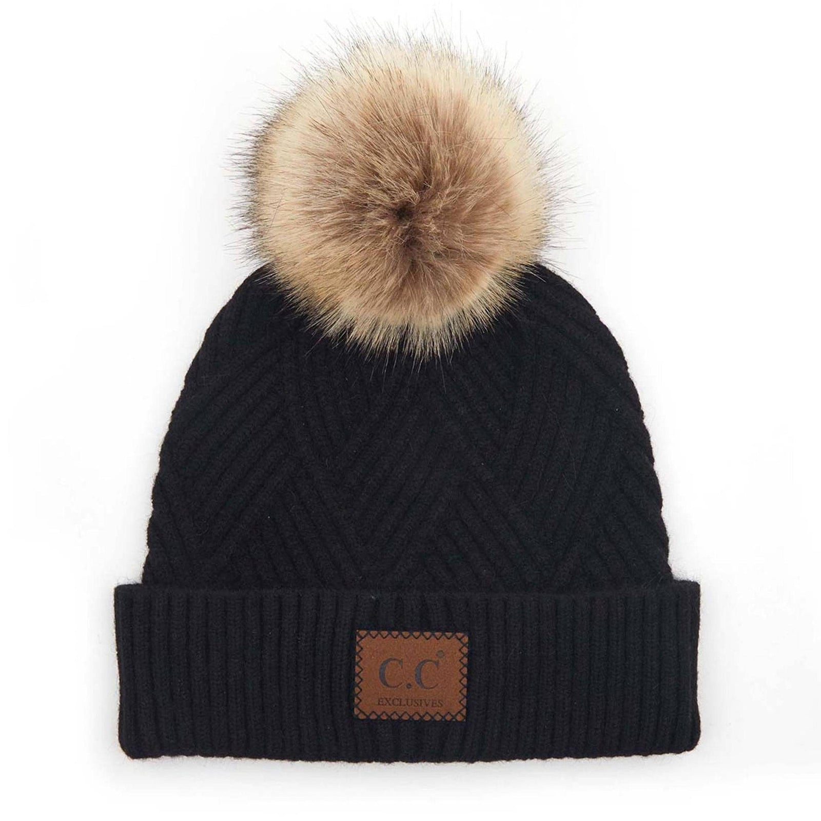 CC Brand Kids Criss - Cross Suede Patch Beanie - Truly Contagious