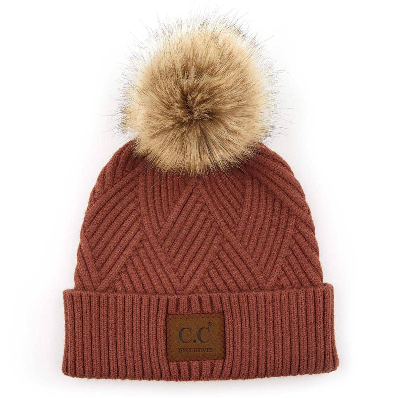 CC Brand Kids Criss - Cross Suede Patch Beanie - Truly Contagious