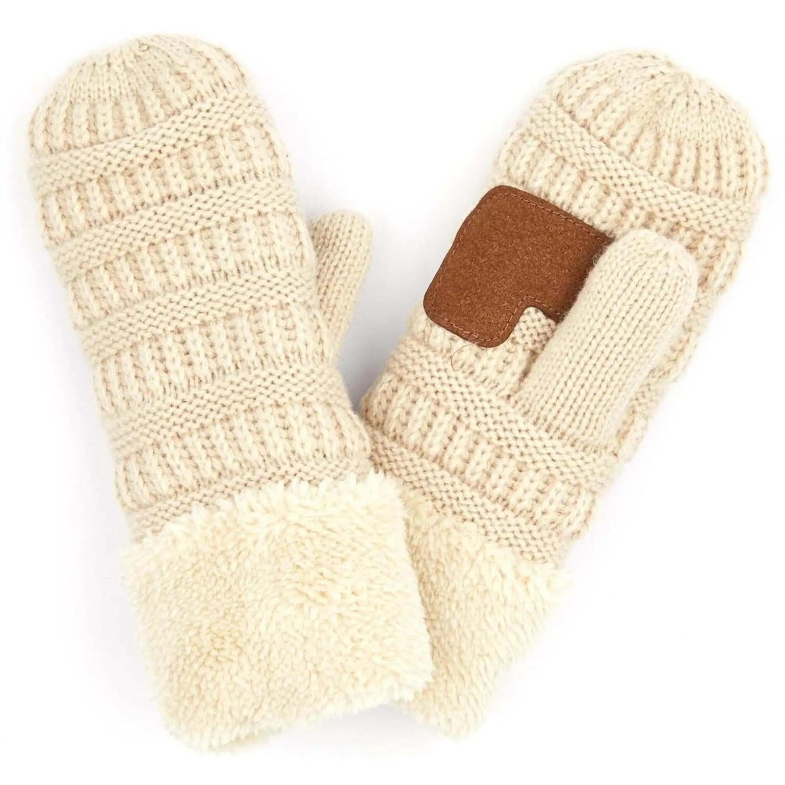 CC Brand Sherpa Lined Mittens Unisex Winter Accessories - Truly Contagious