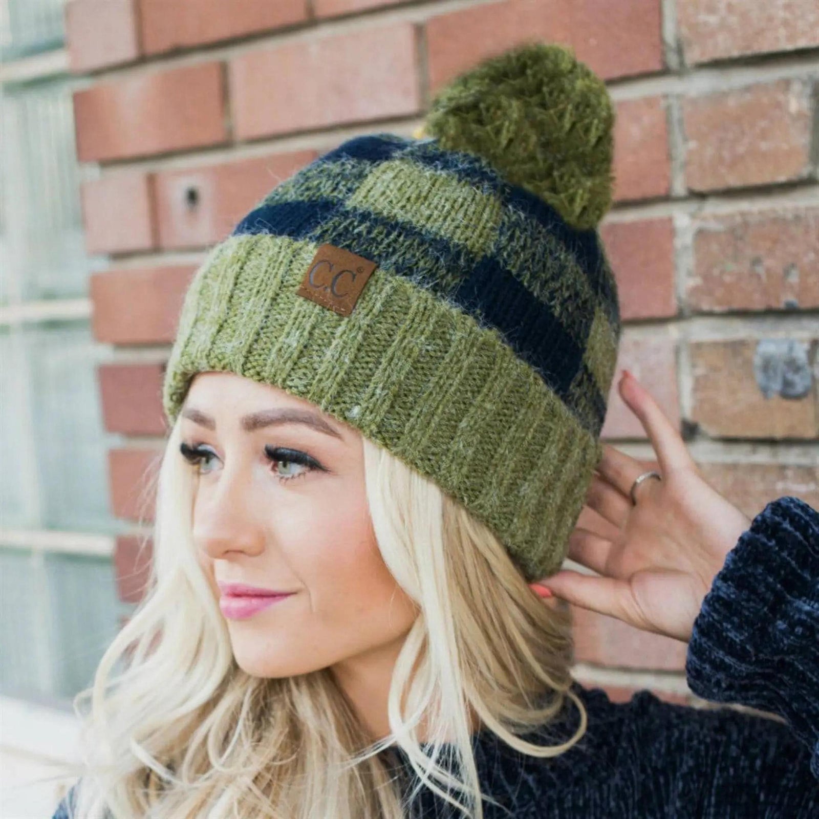 CC Buffalo Plaid Beanies Hats - Truly Contagious