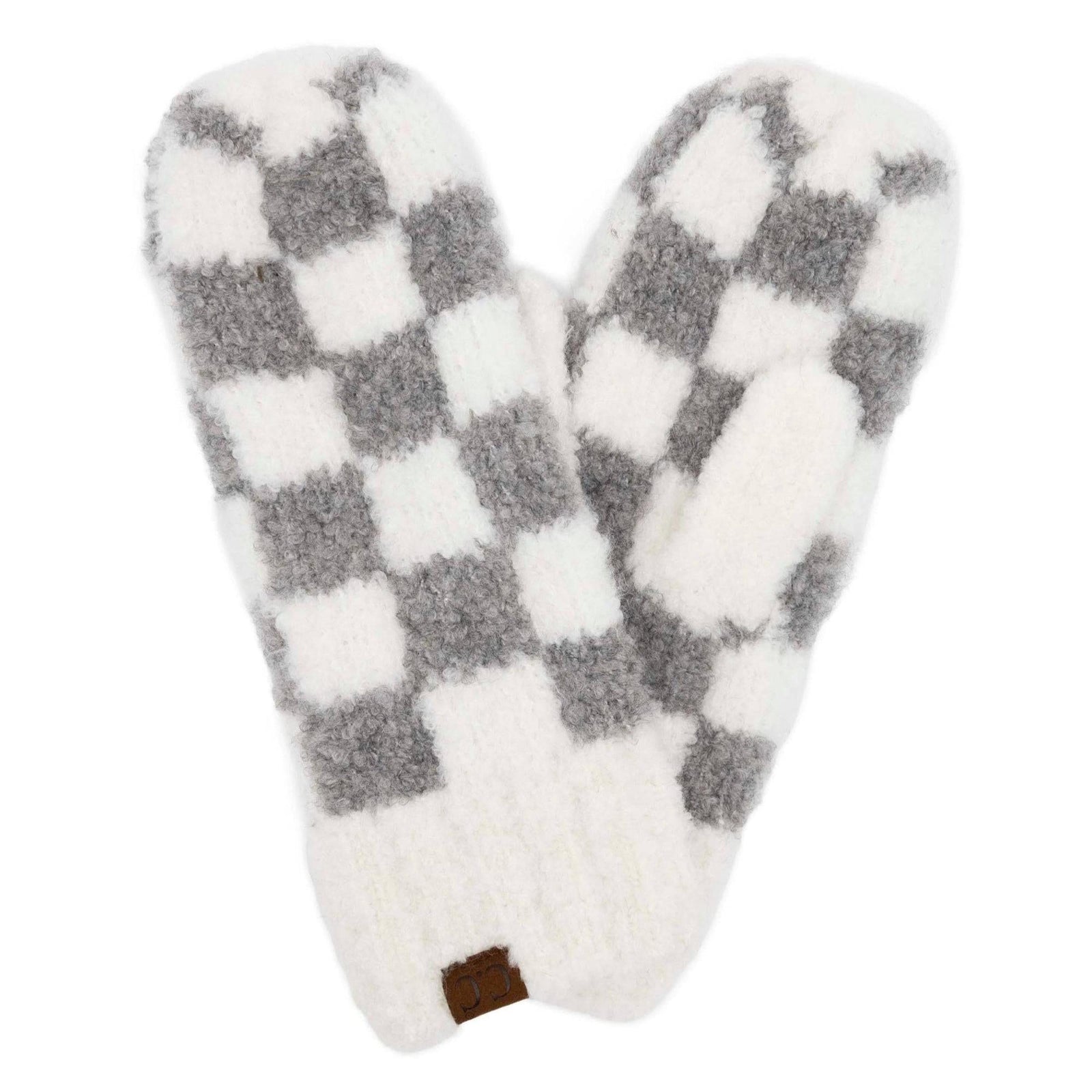 CC Checkered Boucle Oh - So - Soft Mittens - Truly Contagious