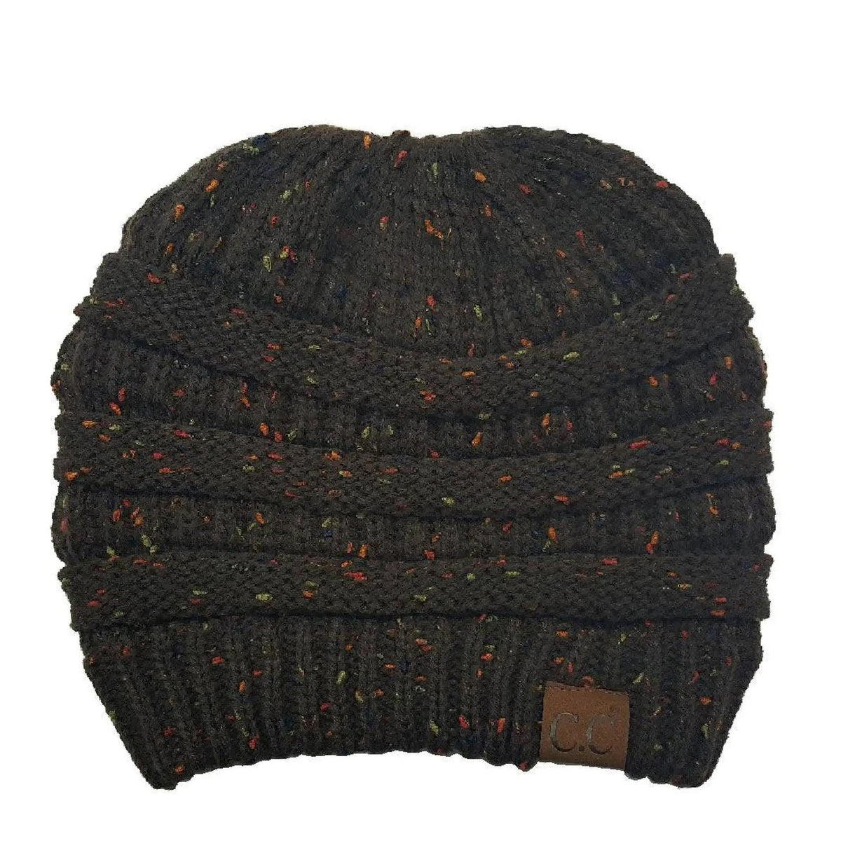 CC Cozy Confetti Bun Ponytail Beanies Hats - Truly Contagious