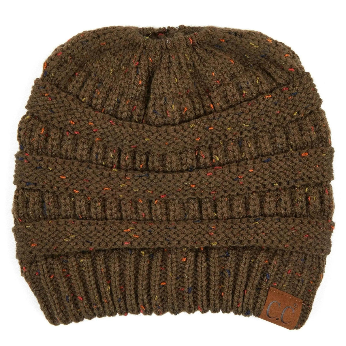 CC Cozy Confetti Bun Ponytail Beanies Hats - Truly Contagious