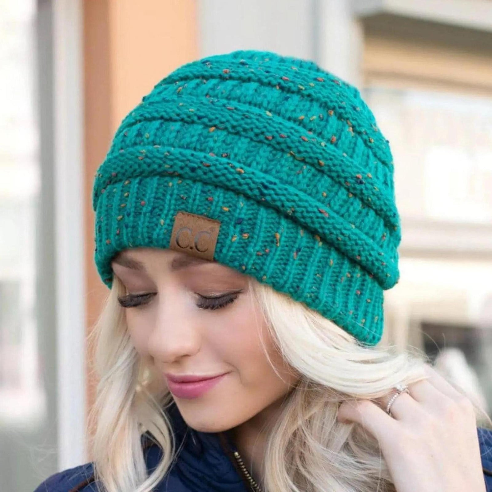 CC Cozy Confetti Cable Knit Skully Beanies Hats - Truly Contagious
