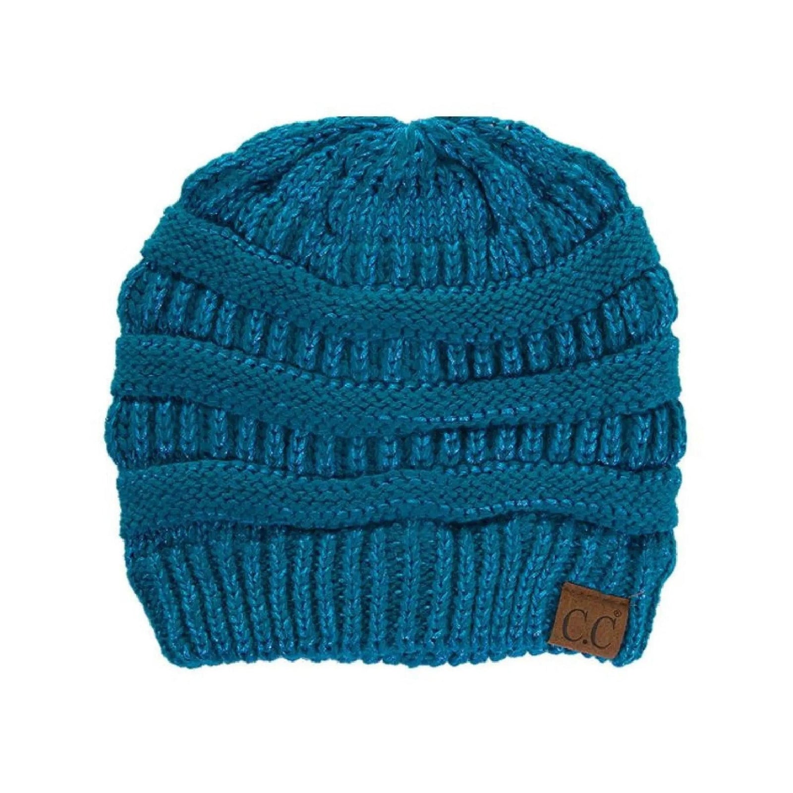 CC Cozy Metallic Cable Knit Skully Beanies Hats - Truly Contagious