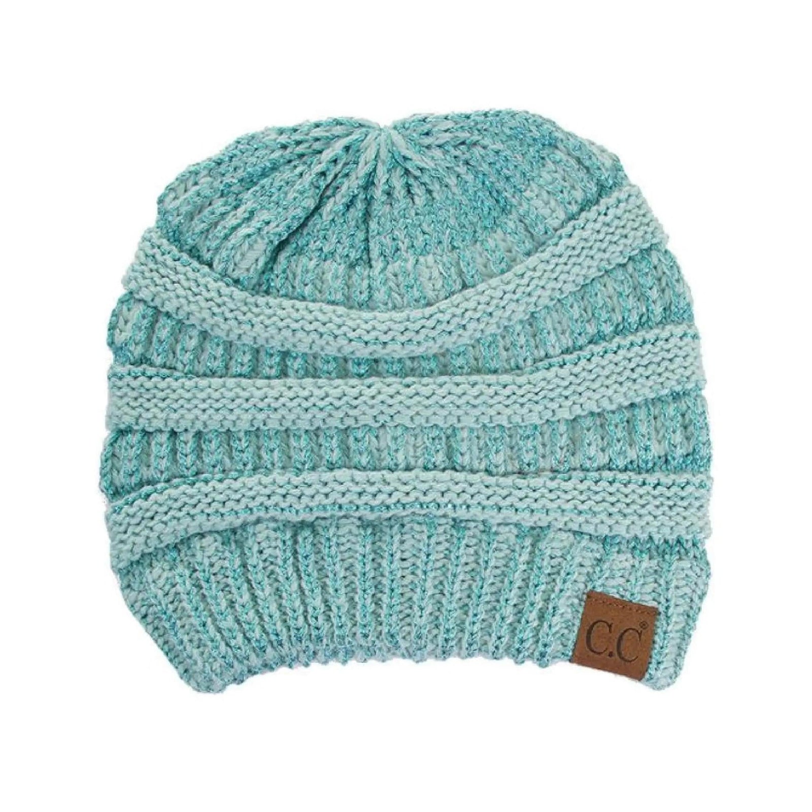 CC Cozy Metallic Cable Knit Skully Beanies Hats - Truly Contagious