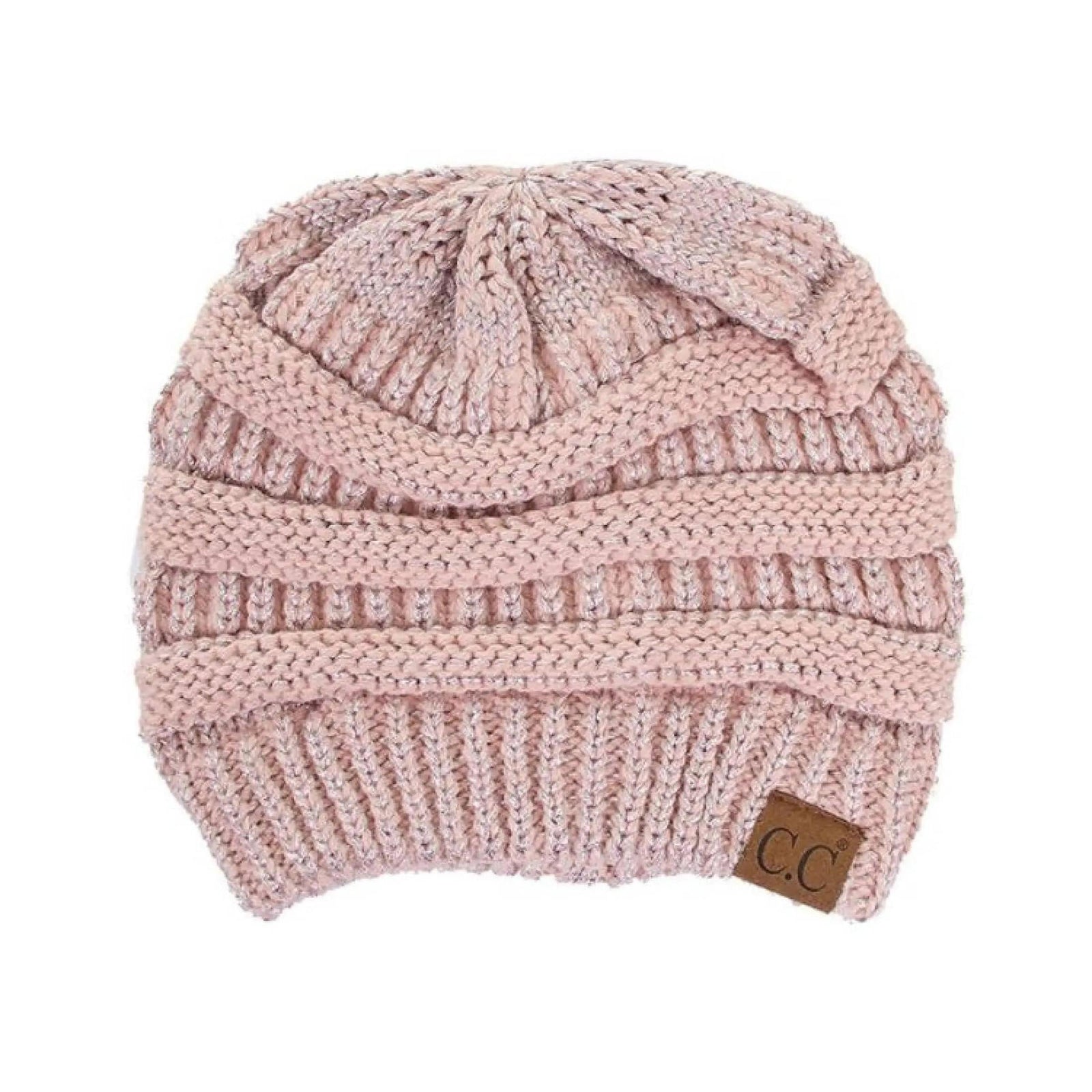 CC Cozy Metallic Cable Knit Skully Beanies Hats - Truly Contagious