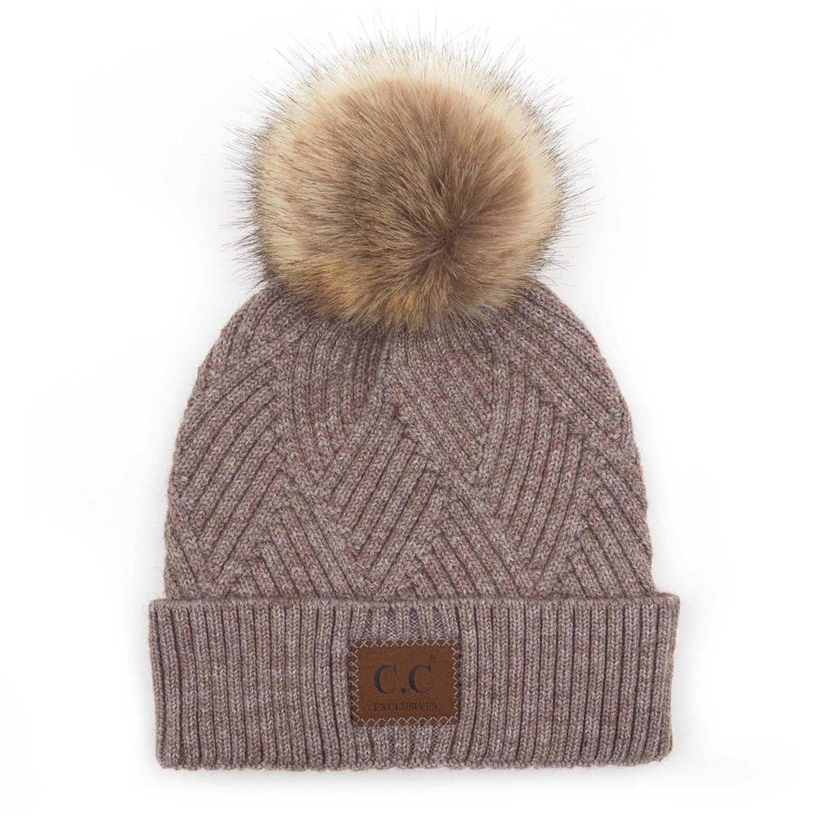 CC Criss - Cross Suede Patch Kids Toddler to Adult Beanie Adult - Truly Contagious