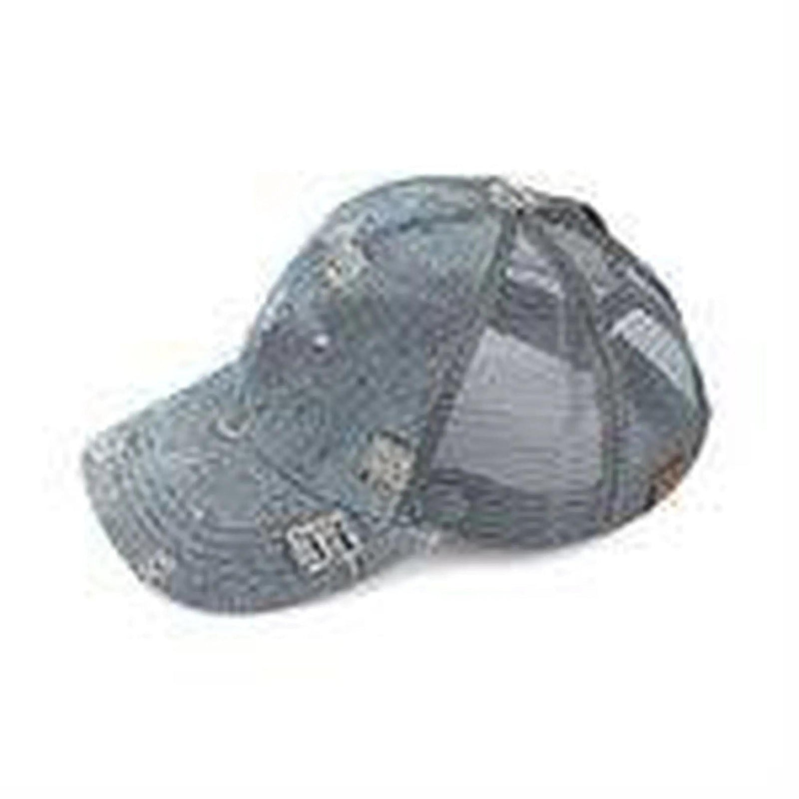 CC Destroyed Denim Messy Bun Pony Cap Women, Teens and Kids Trucker Hats - Truly Contagious
