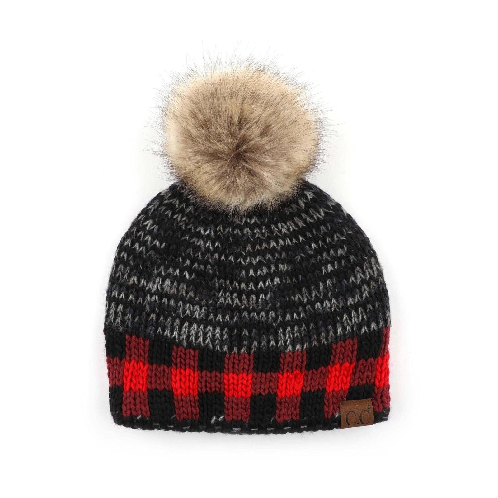 CC Fire Cozy Buffalo Plaid Beanie - Truly Contagious