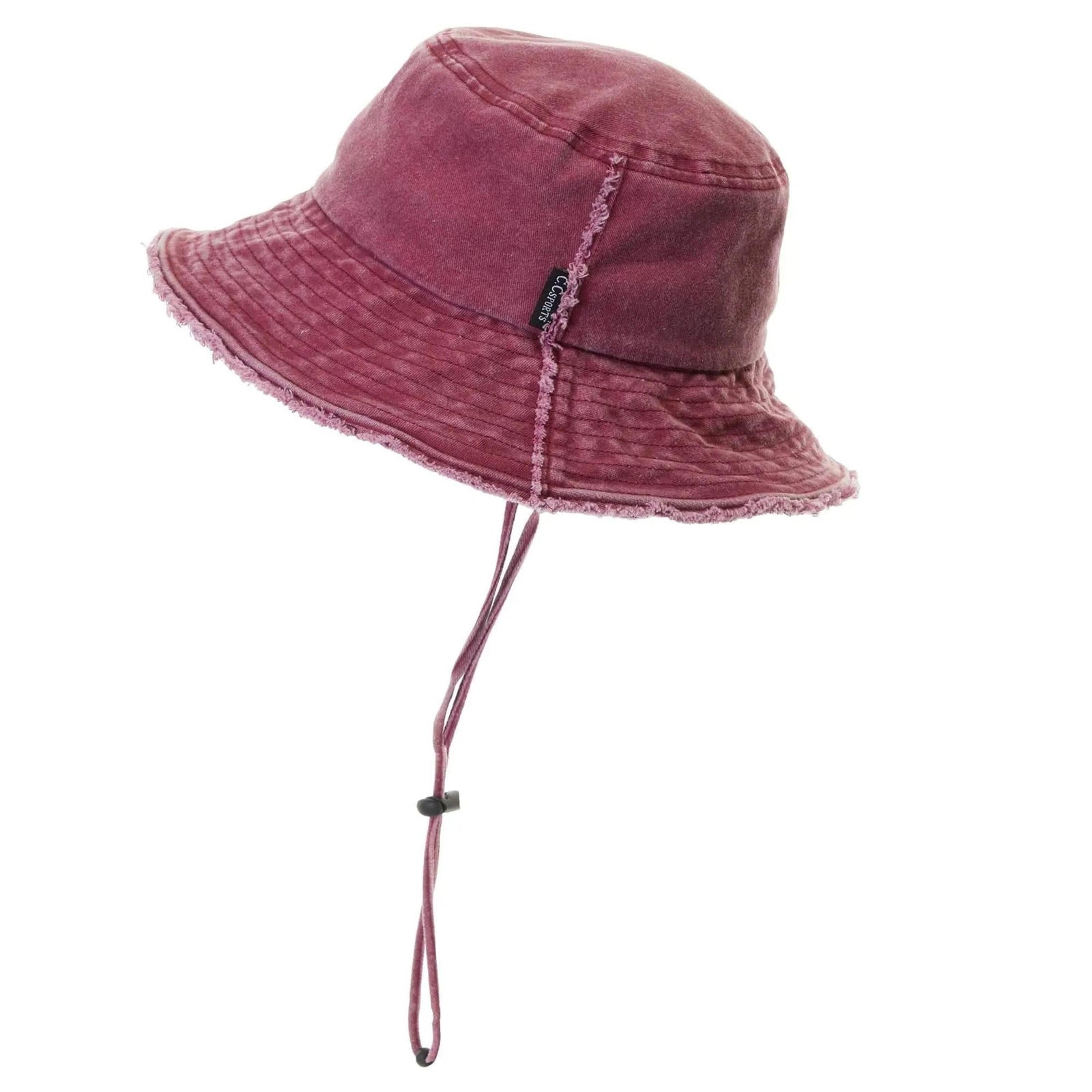 CC Frayed Washed Denim Bucket Hat - Truly Contagious