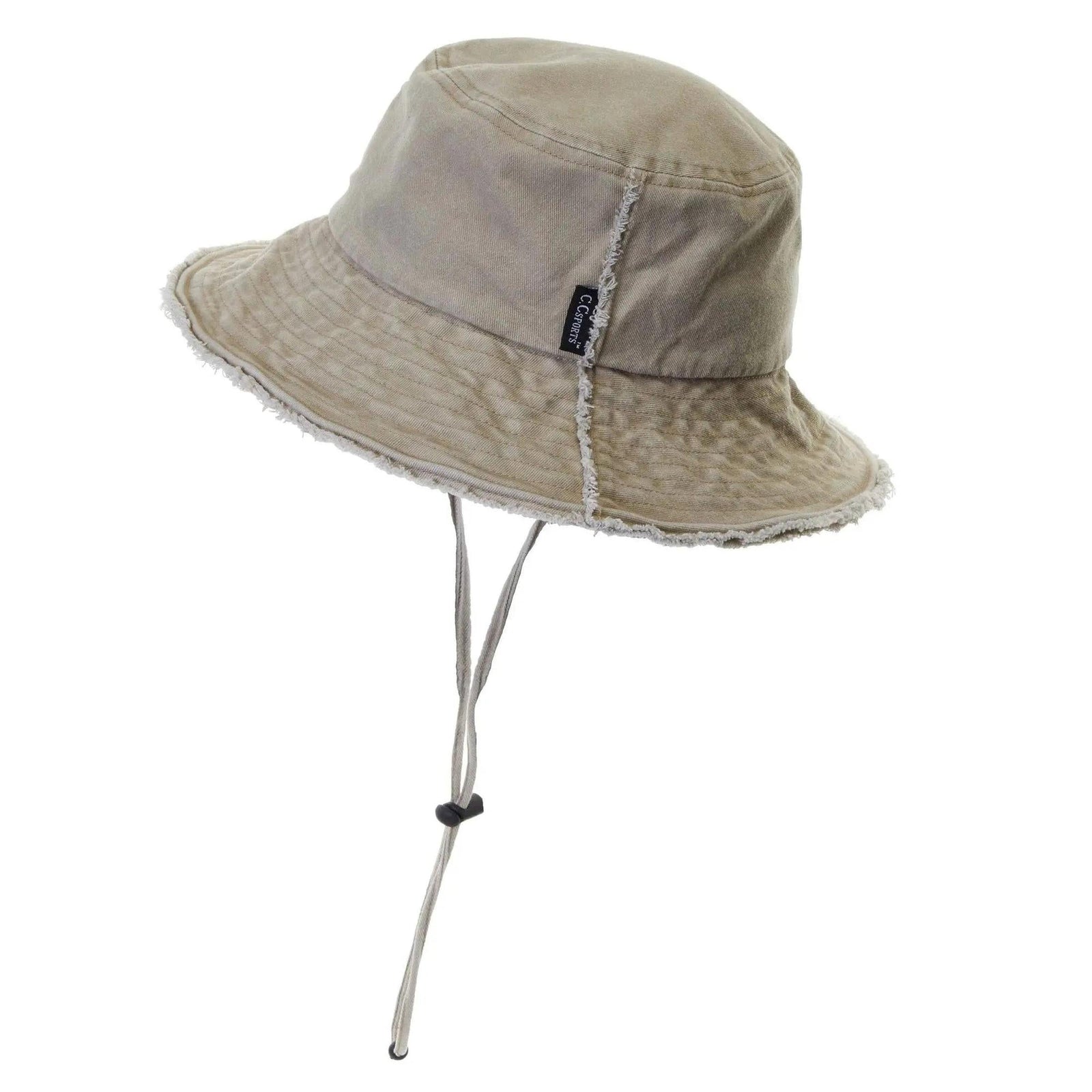 CC Frayed Washed Denim Bucket Hat - Truly Contagious