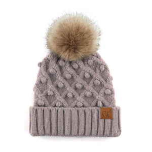 CC Kids and Adult Crafted Pom Detail Beanies Hats - Truly Contagious
