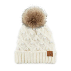 CC Kids and Adult Crafted Pom Detail Beanies Hats - Truly Contagious
