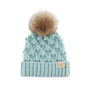 CC Kids and Adult Crafted Pom Detail Beanies Hats - Truly Contagious