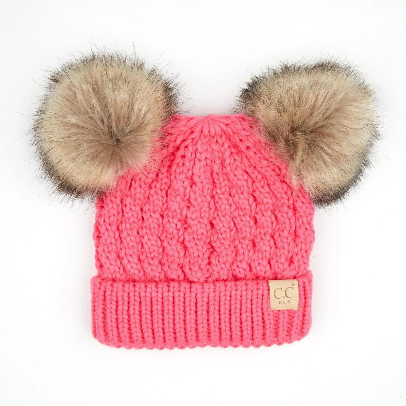 CC Kids Double Pom Beanies Hats - Truly Contagious