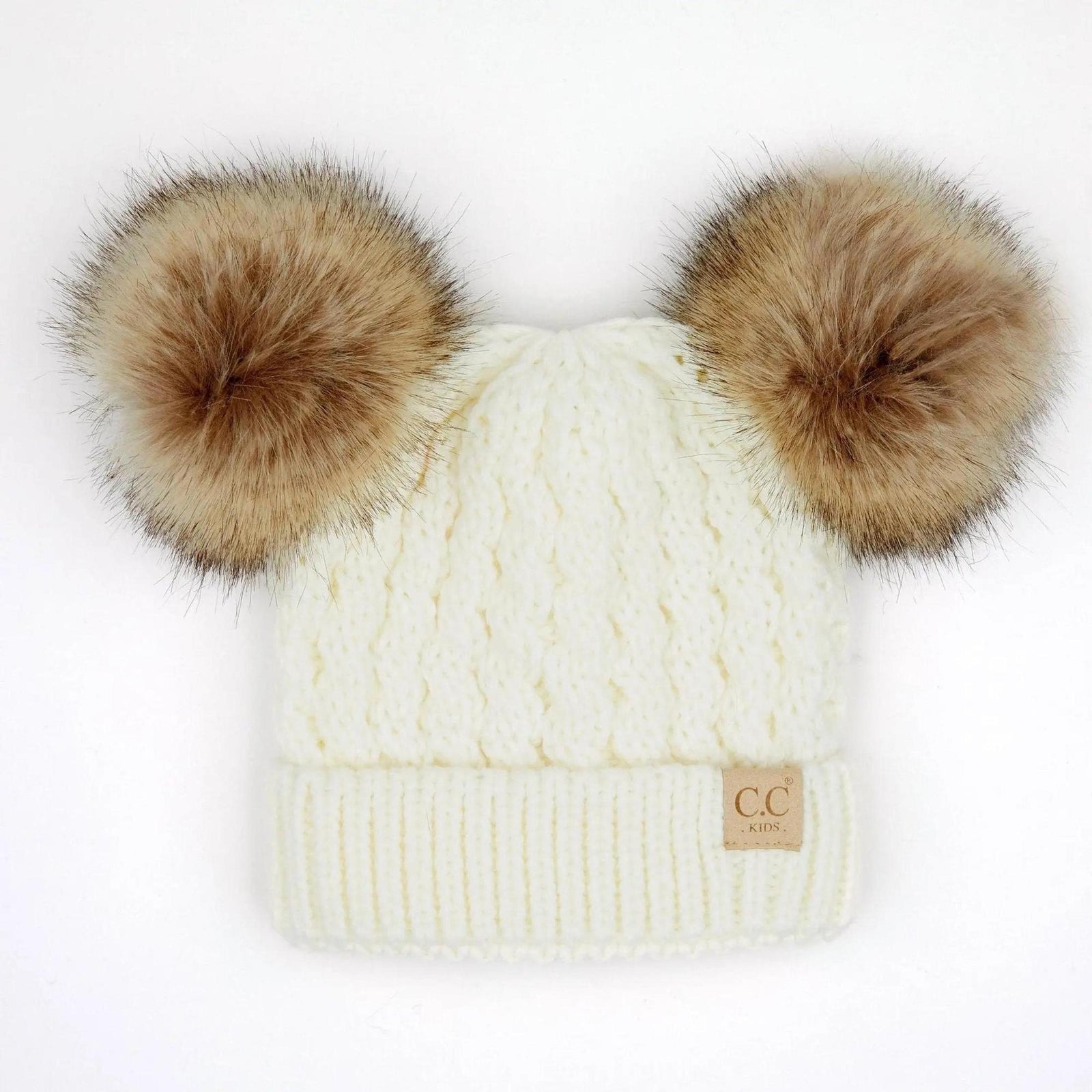 CC Kids Double Pom Beanies Hats - Truly Contagious