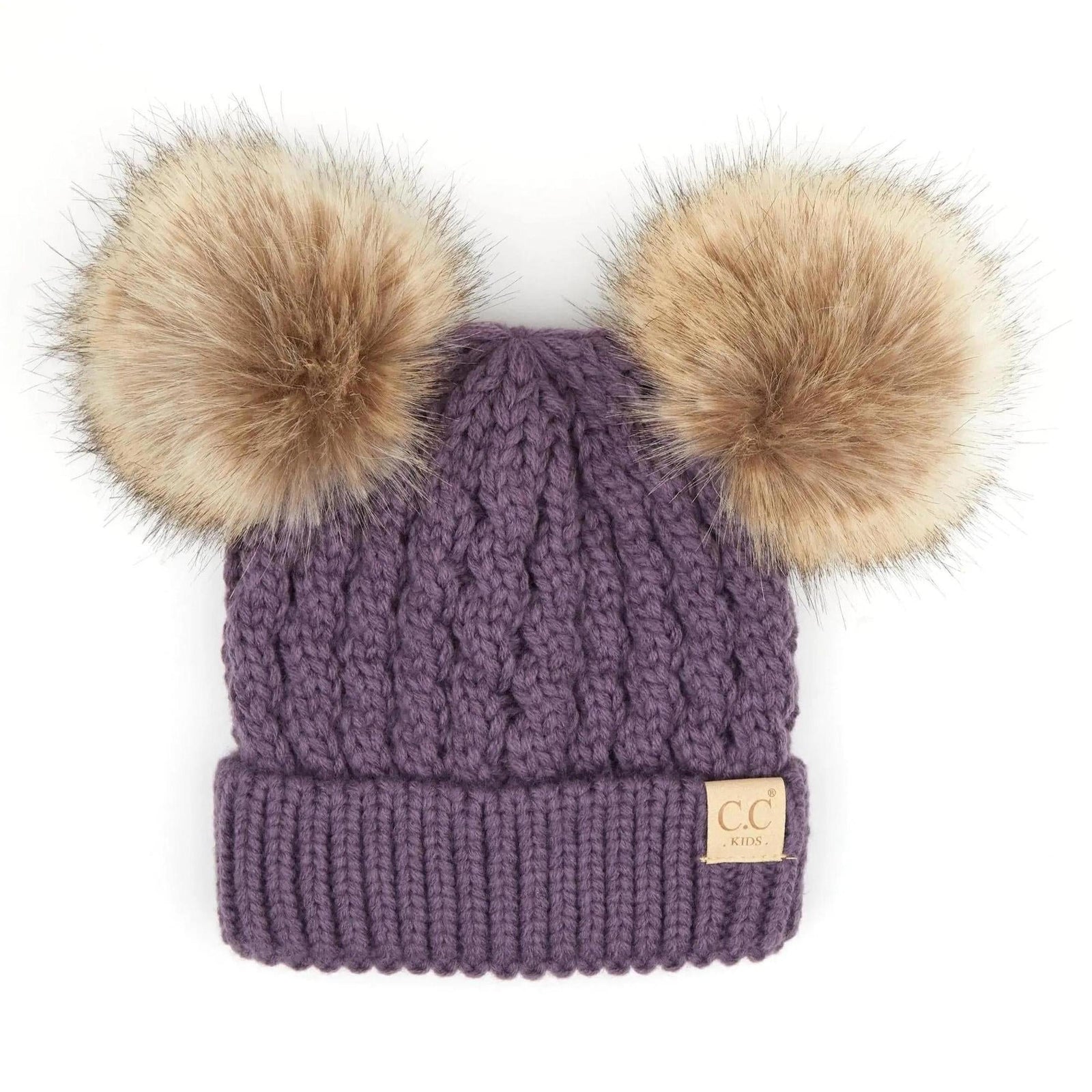CC Kids Double Pom Beanies Hats - Truly Contagious