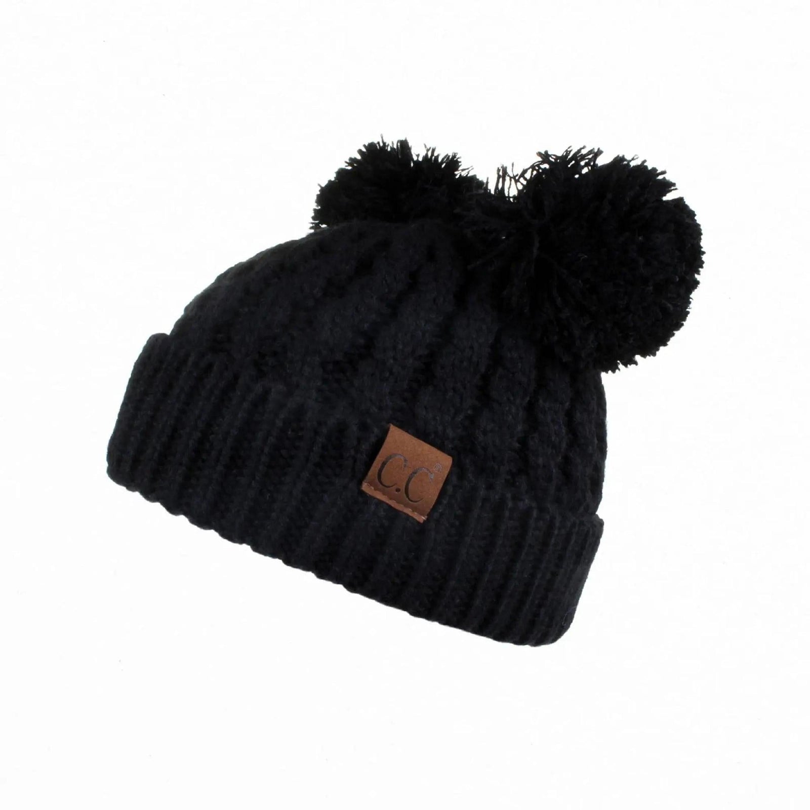 CC Kids Double Pom Kids Toddler to Adult Winter Beanies - Truly Contagious
