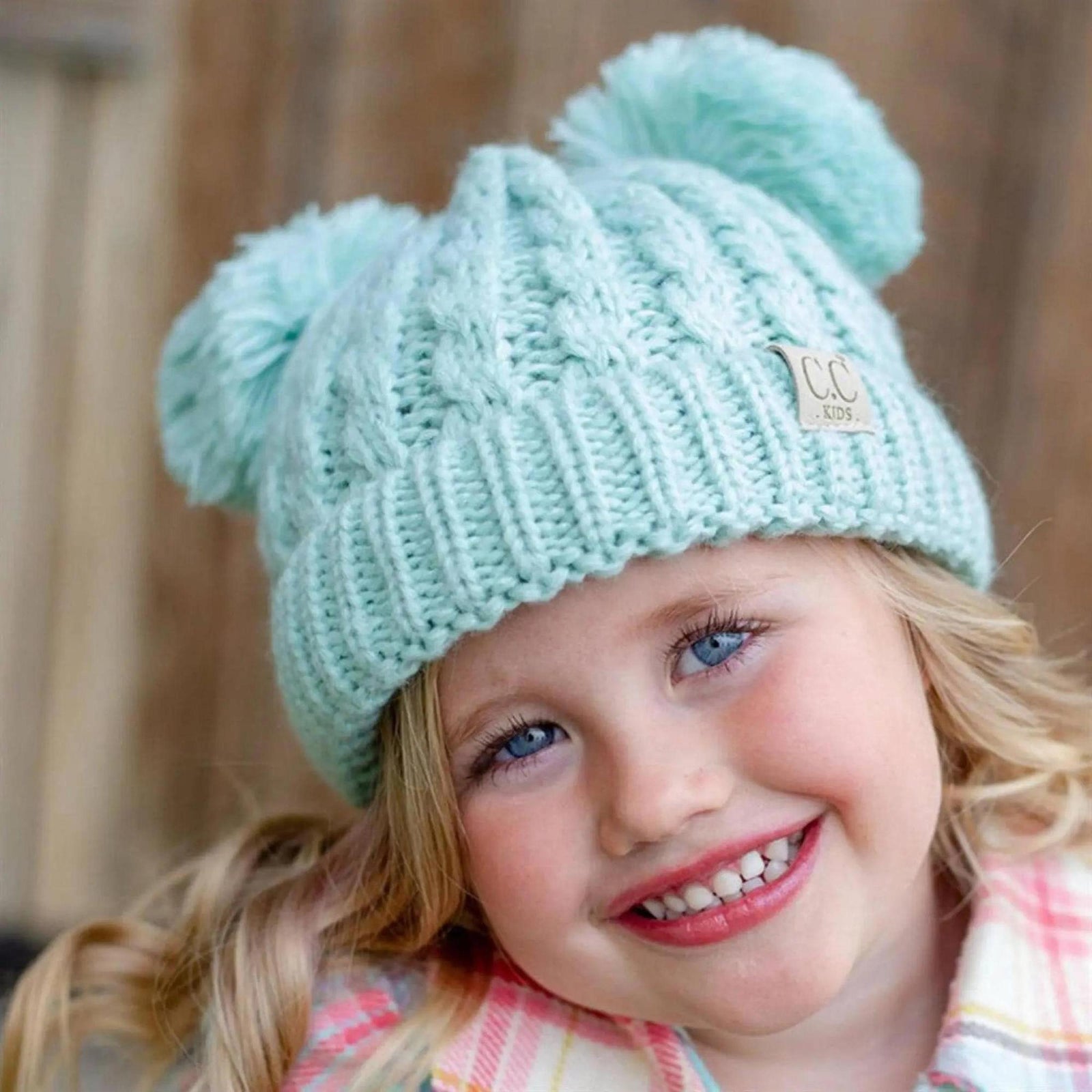 CC Kids Double Pom Kids Toddler to Adult Winter Beanies - Truly Contagious
