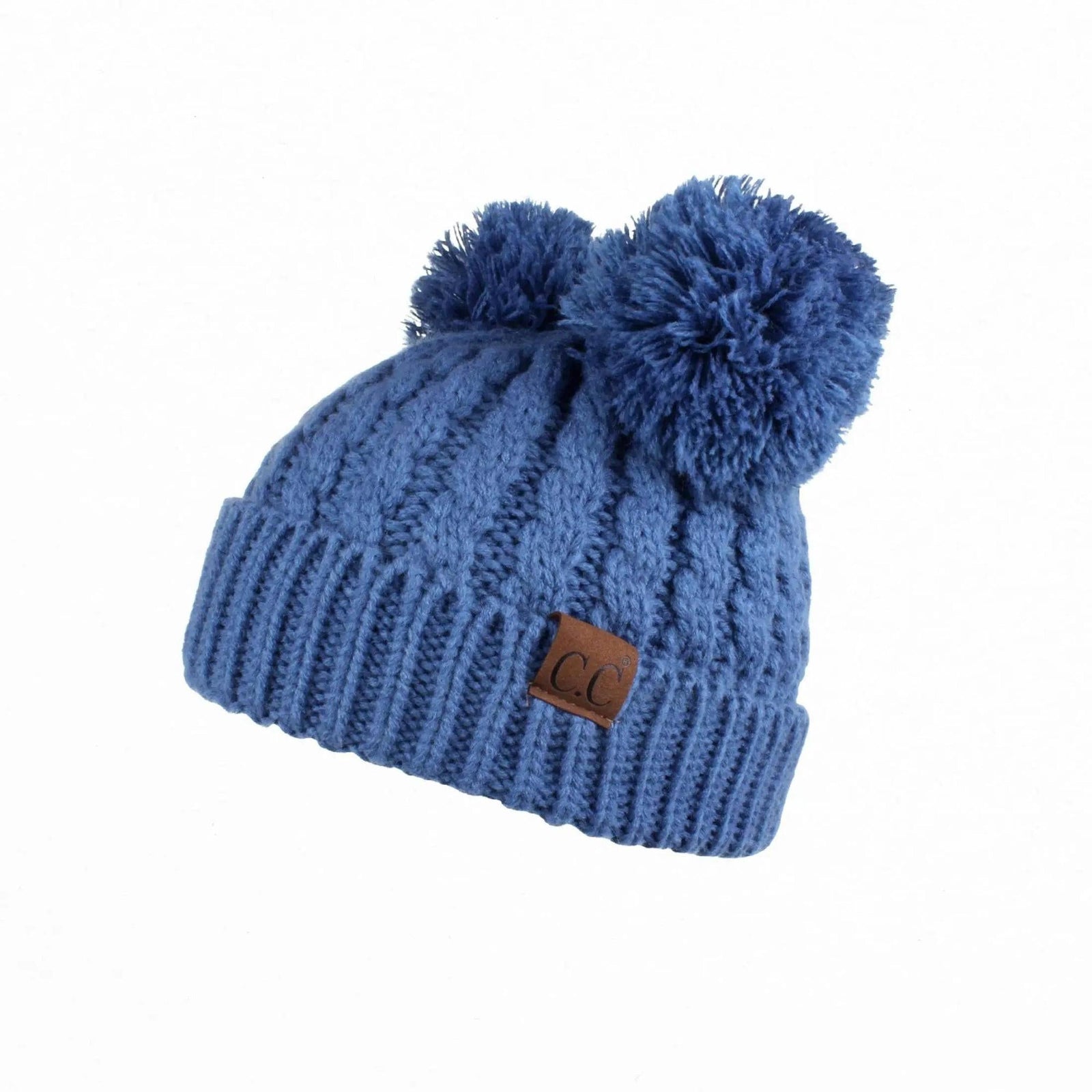 CC Kids Double Pom Kids Toddler to Adult Winter Beanies - Truly Contagious