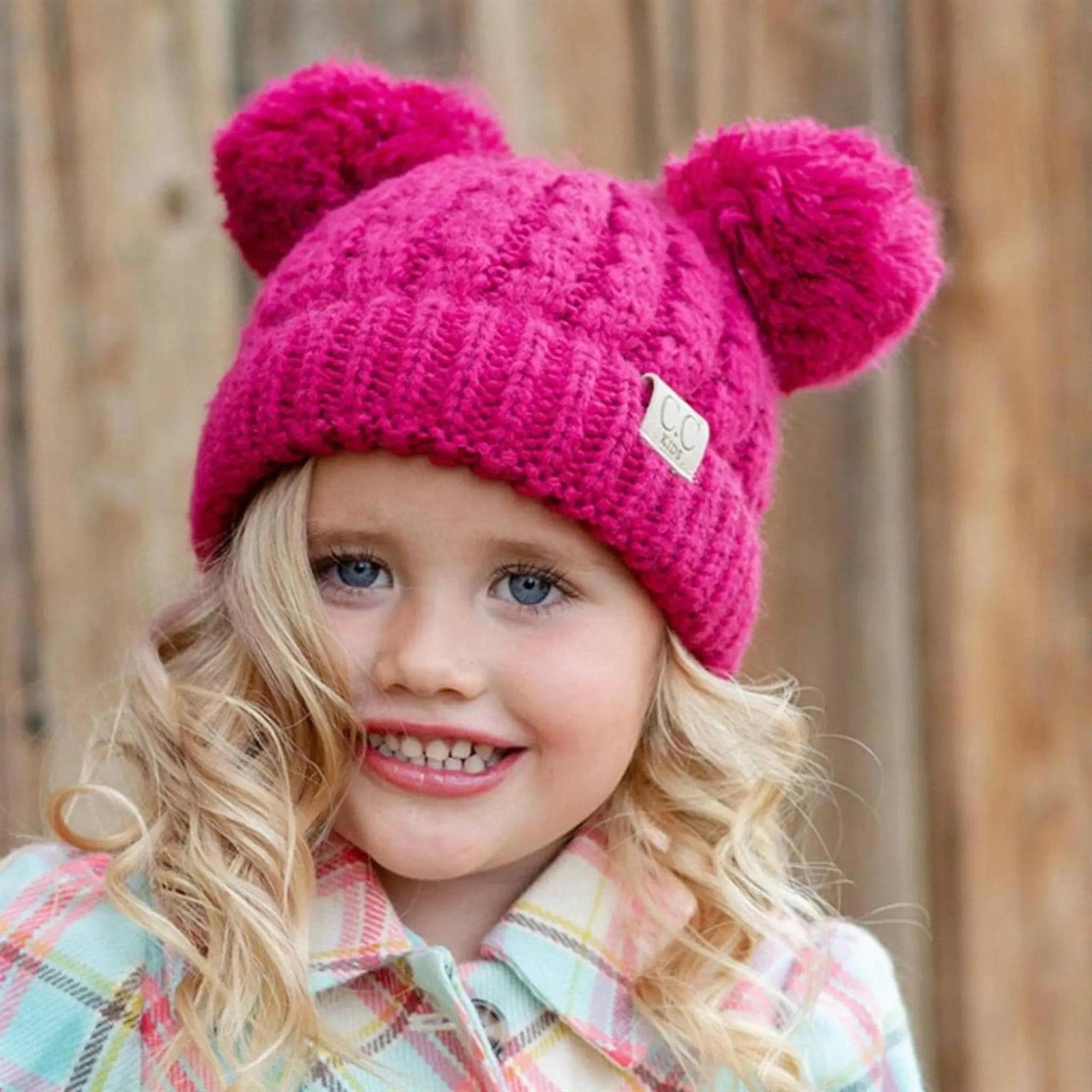 CC Kids Double Pom Kids Toddler to Adult Winter Beanies - Truly Contagious