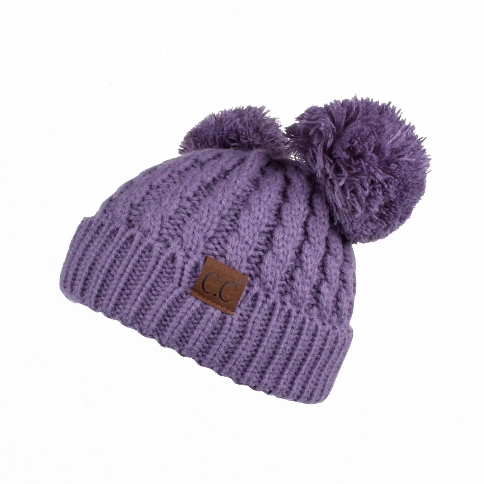 CC Kids Double Pom Kids Toddler to Adult Winter Beanies - Truly Contagious