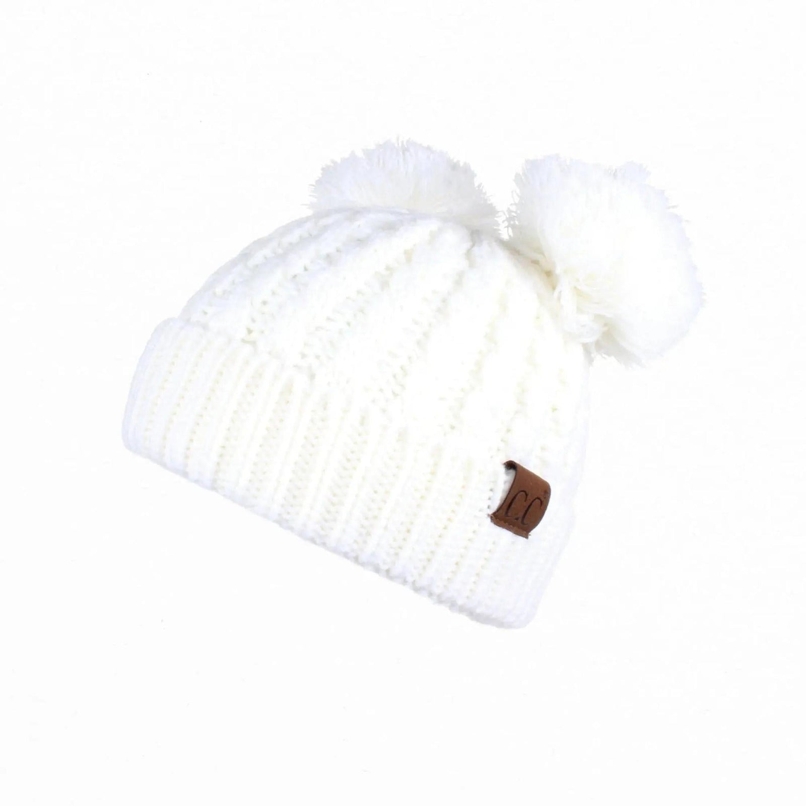 CC Kids Double Pom Kids Toddler to Adult Winter Beanies - Truly Contagious