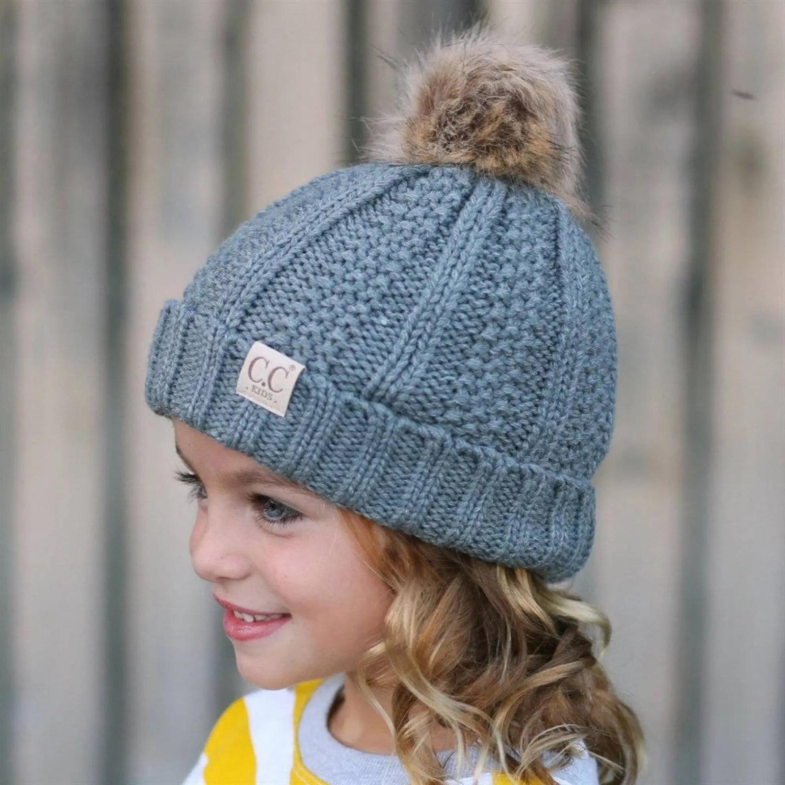 CC Kids Trending Pom Lined Beanies Hats - Truly Contagious