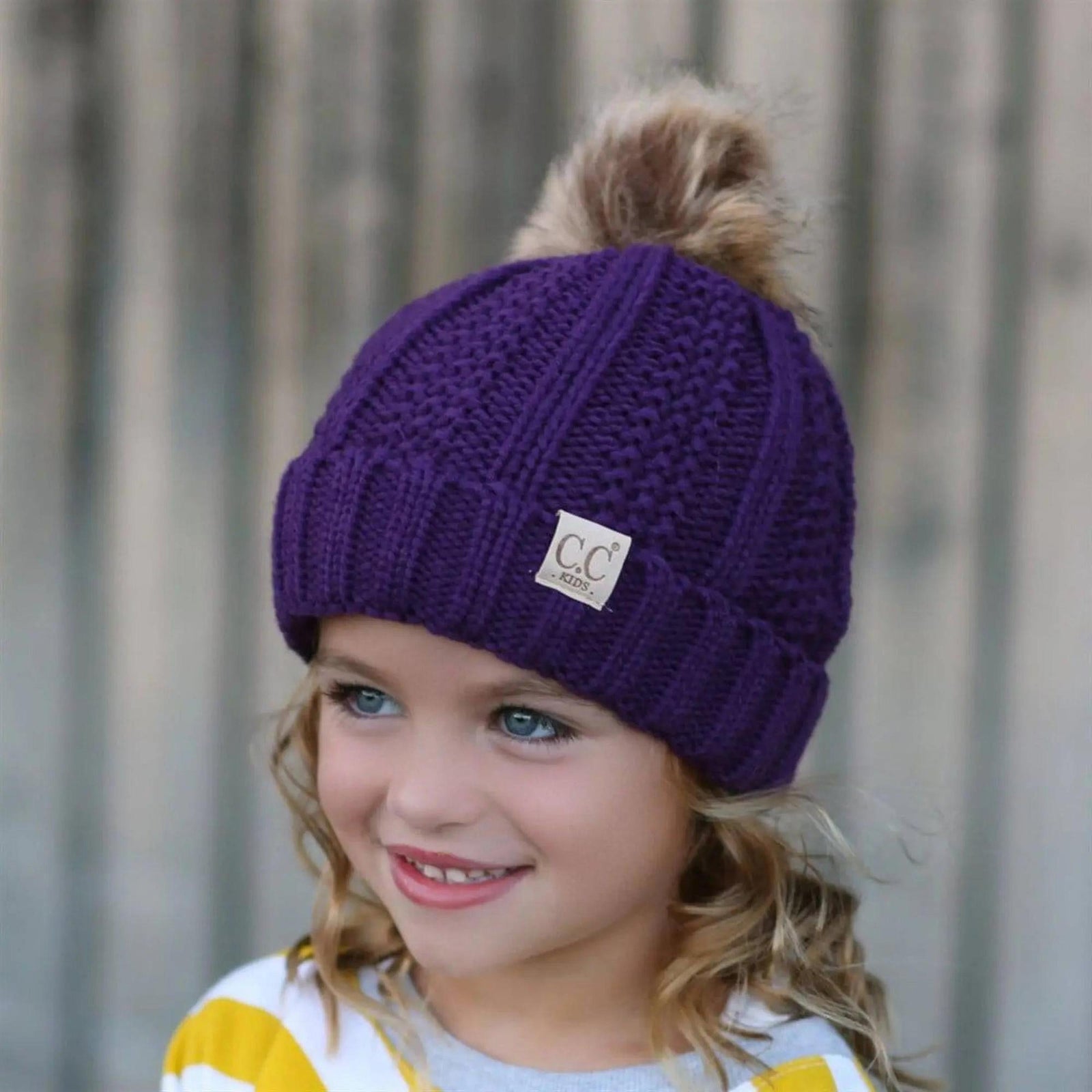 CC Kids Trending Pom Lined Beanies Hats - Truly Contagious