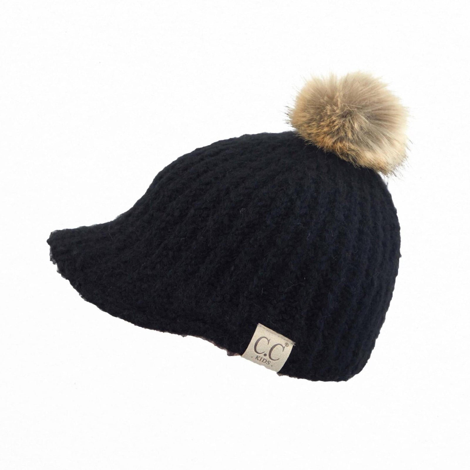 CC Knitted Kids Toddler and Adult Pom Ball Cap Beanie - Truly Contagious
