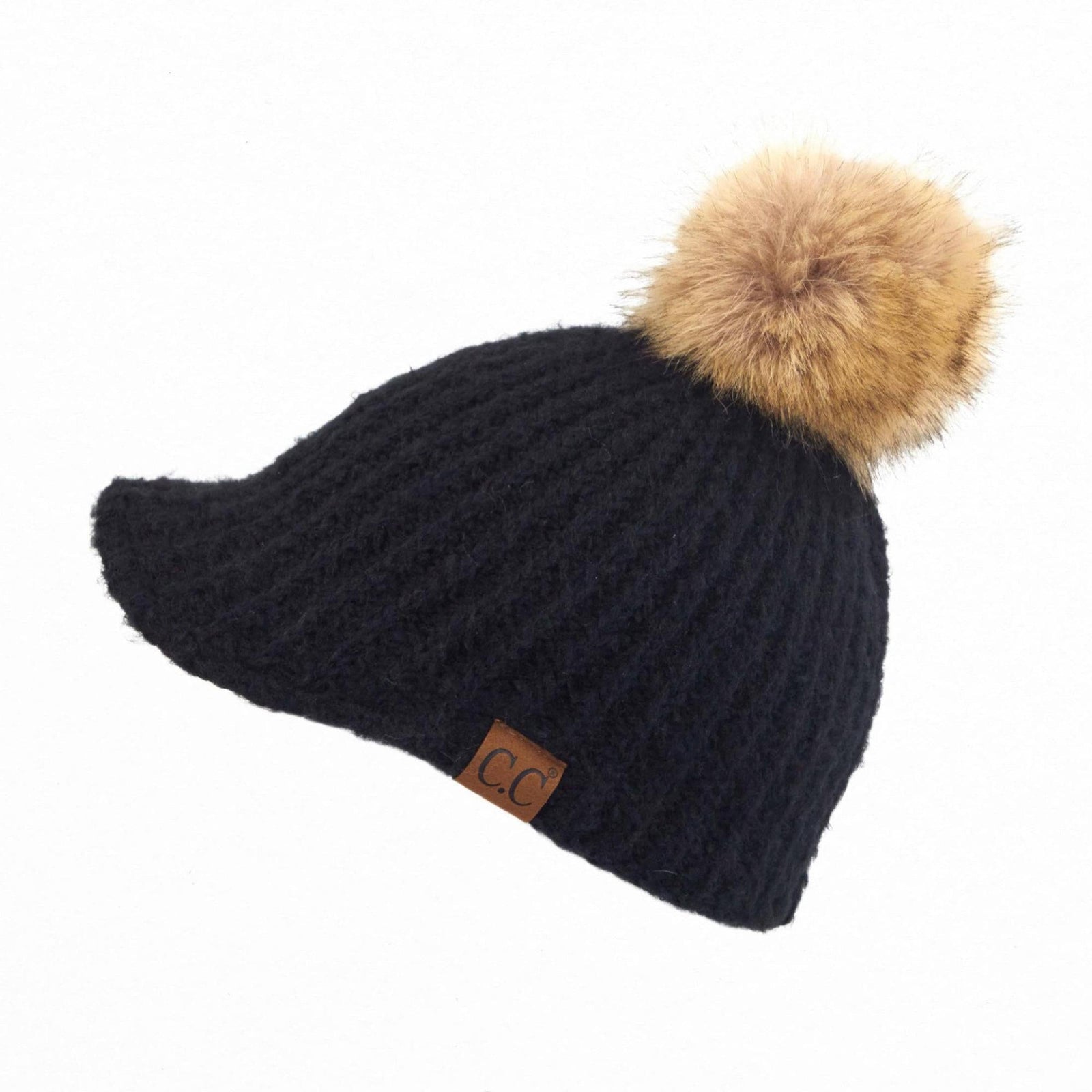 CC Knitted Kids Toddler and Adult Pom Ball Cap Beanie - Truly Contagious