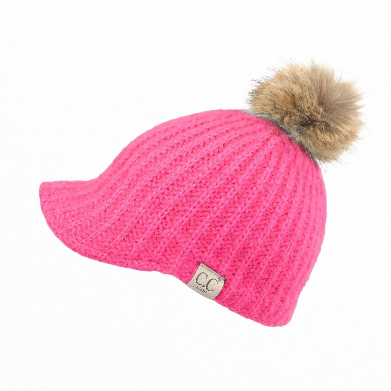 CC Knitted Kids Toddler and Adult Pom Ball Cap Beanie - Truly Contagious