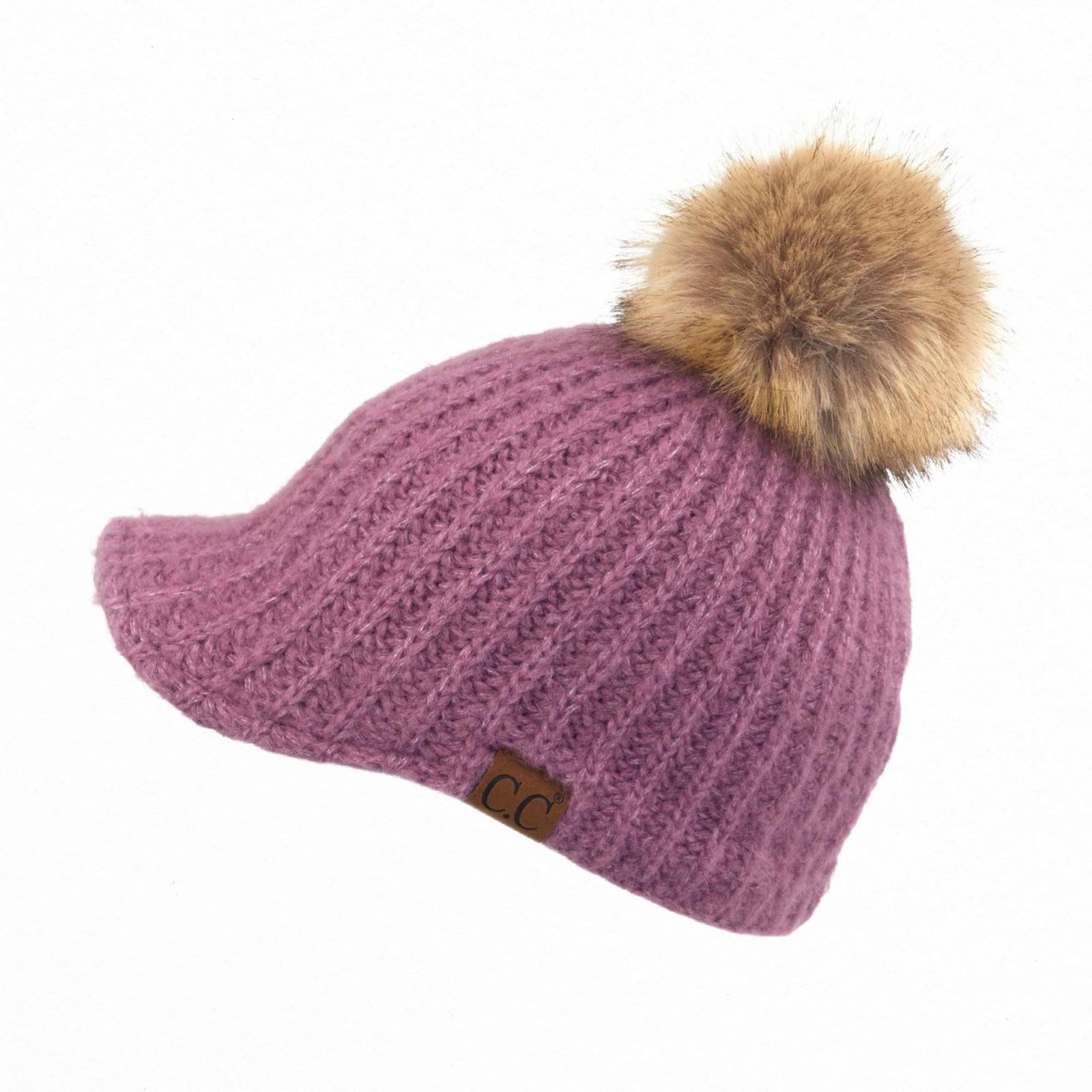 CC Knitted Kids Toddler and Adult Pom Ball Cap Beanie - Truly Contagious