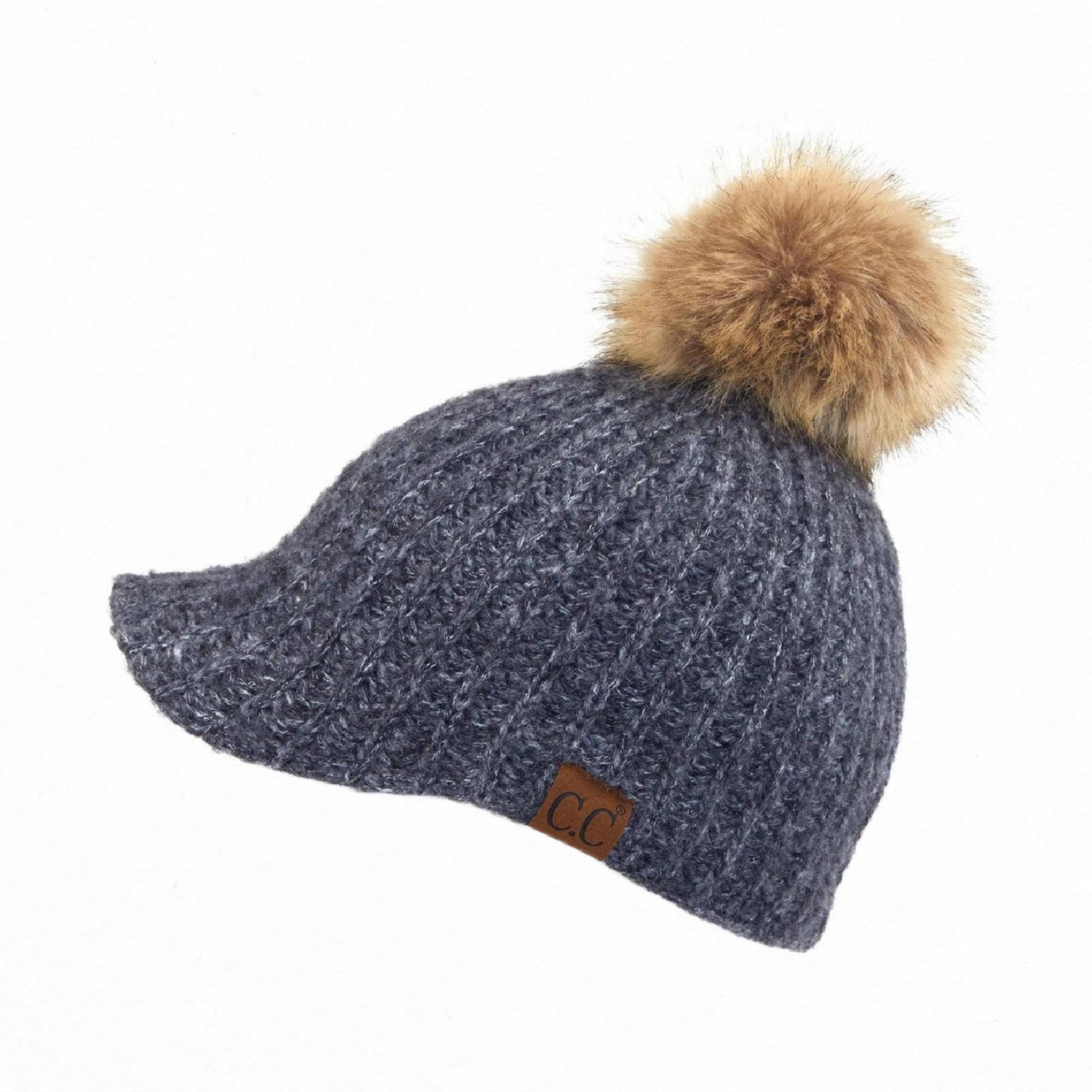 CC Knitted Kids Toddler and Adult Pom Ball Cap Beanie - Truly Contagious