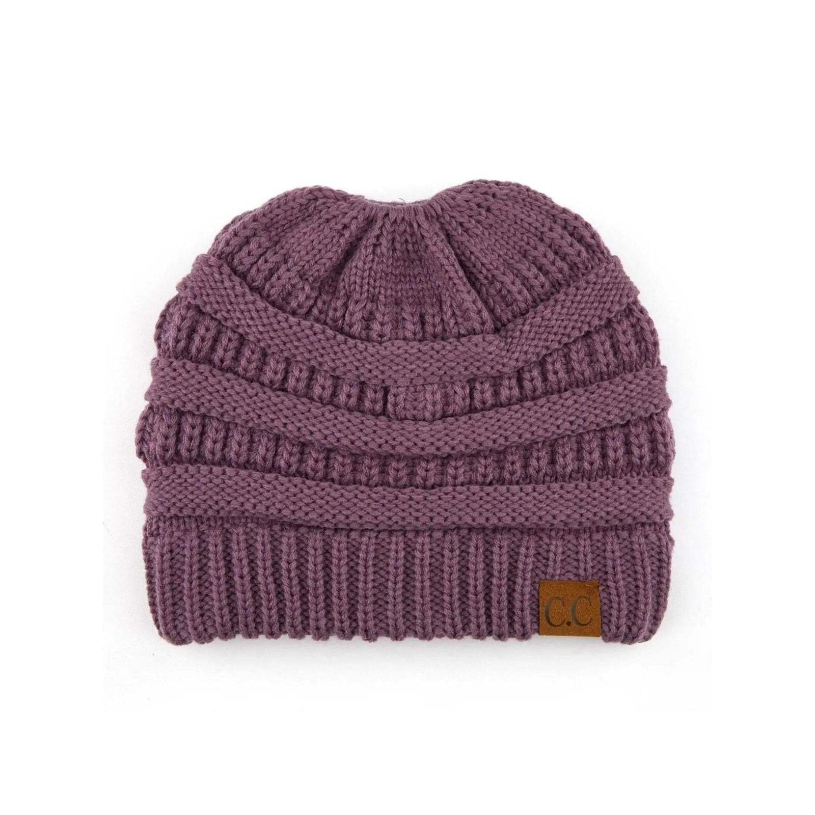 CC Messy Bun Adults and Kids Ponytail Beanies Hats - Truly Contagious