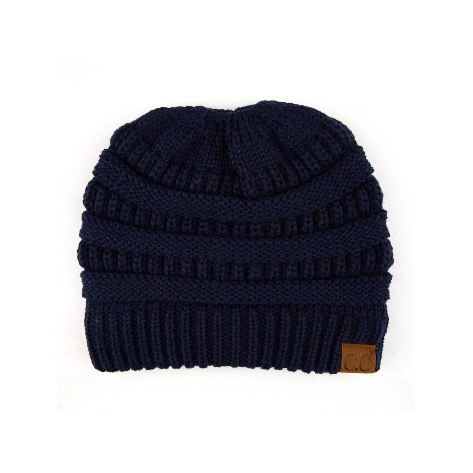 CC Messy Bun Adults and Kids Ponytail Beanies Hats - Truly Contagious